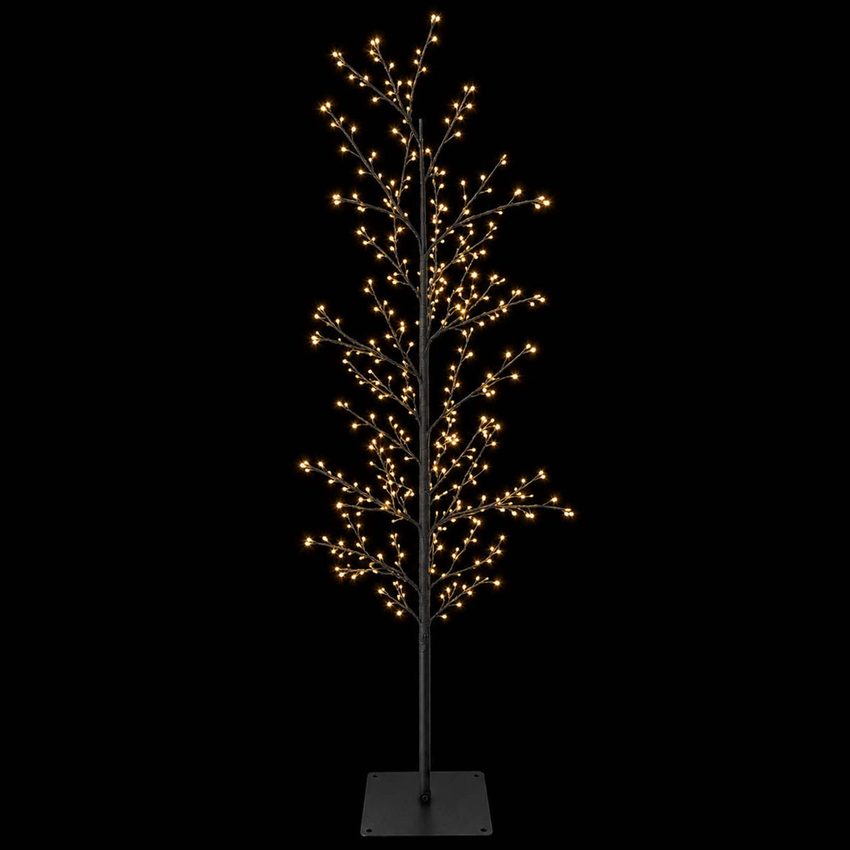 Micro Birch Christmas Tree Black 150 cm Steel 360 LEDs