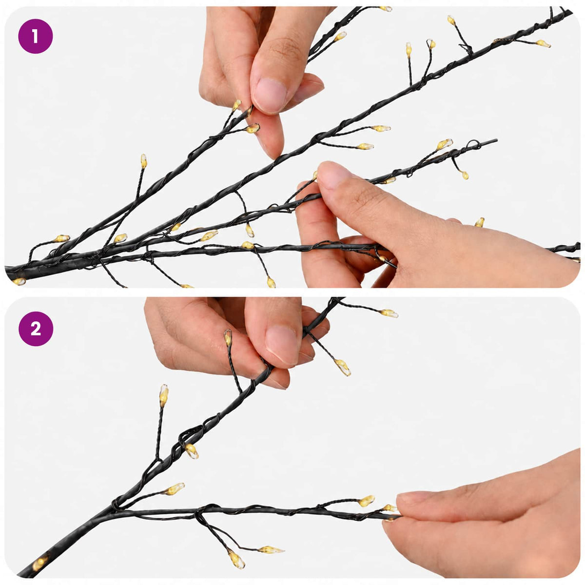 Micro Birch Christmas Tree Black 150 cm Steel 360 LEDs