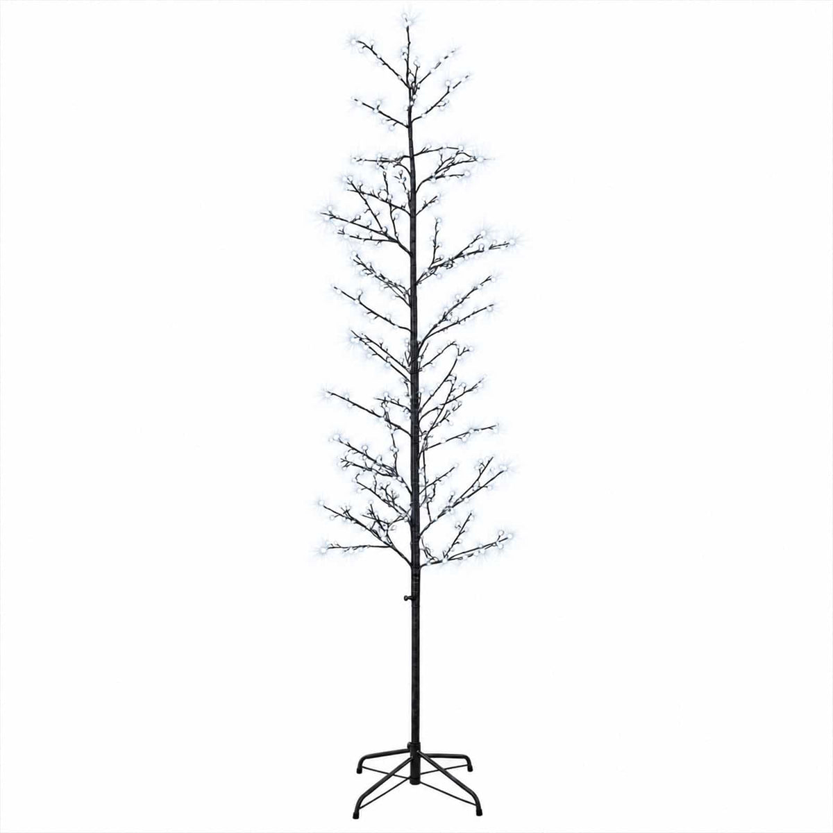 Micro Birch Christmas Tree Black 47 x 210 cm Steel 567 LEDs