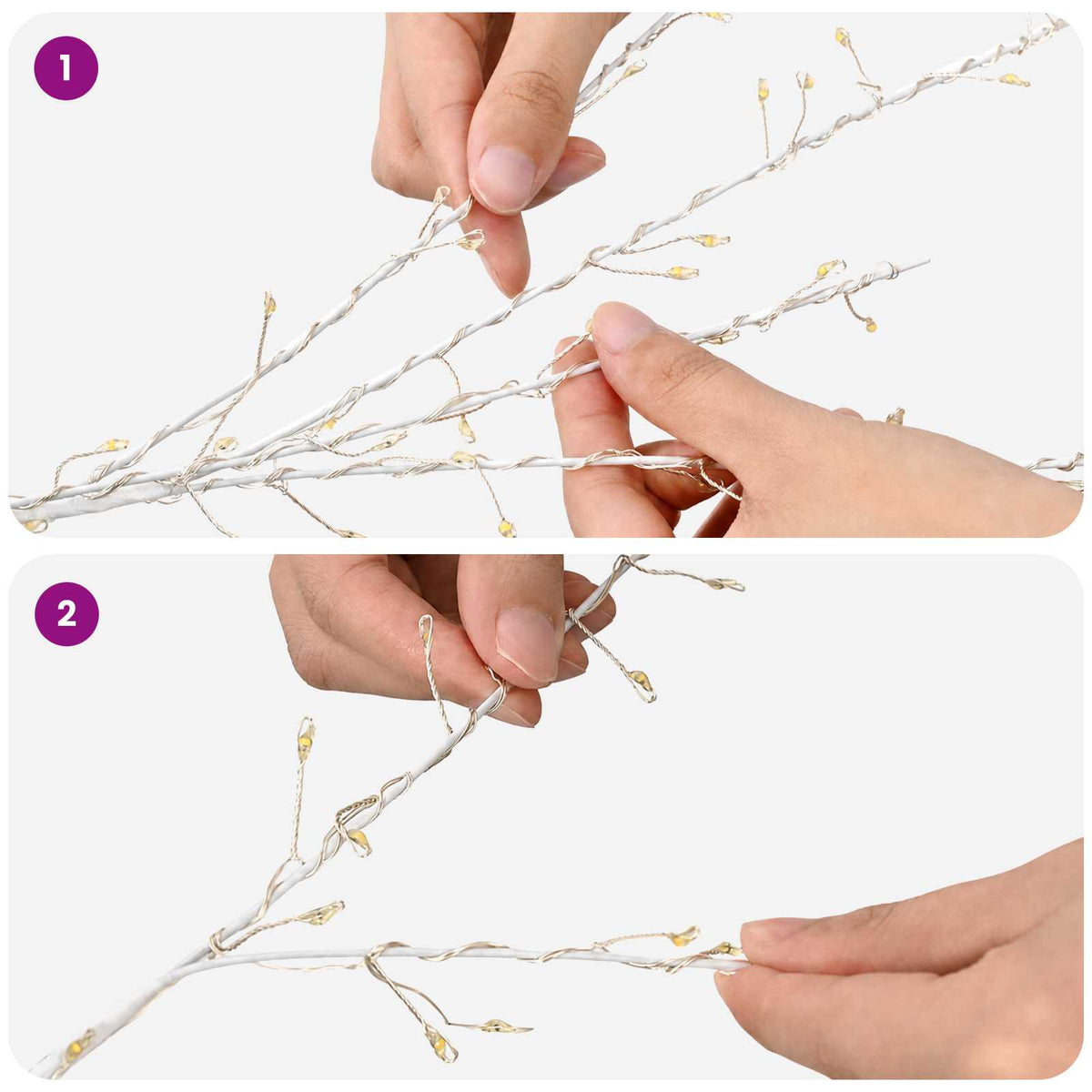 Micro Birch Christmas Tree White 120 cm Steel 279 LEDs