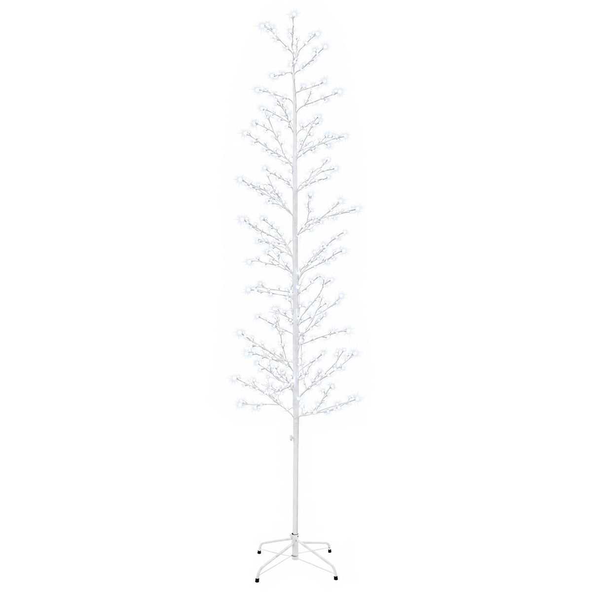 Micro Birch Christmas Tree White 47 x 240 cm Steel 675 LEDs