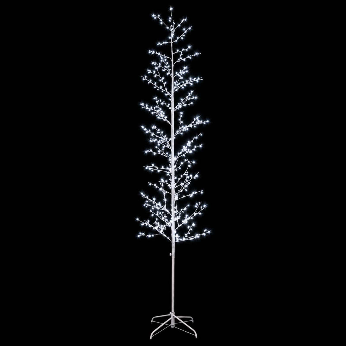 Micro Birch Christmas Tree White 47 x 240 cm Steel 675 LEDs