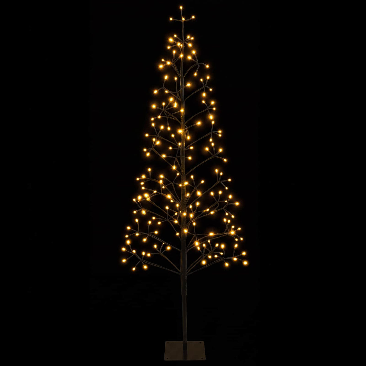 LED String Christmas Tree Black 150 cm Steel 164 LEDs