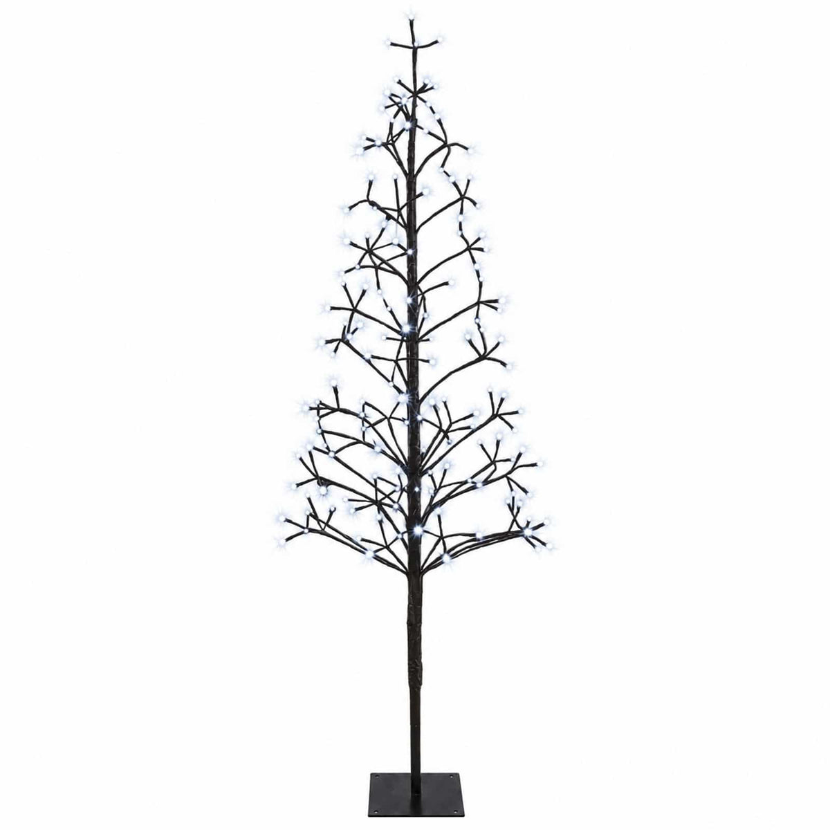 LED String Christmas Tree Black 18 x 18 x 150 cm Steel 164 LEDs