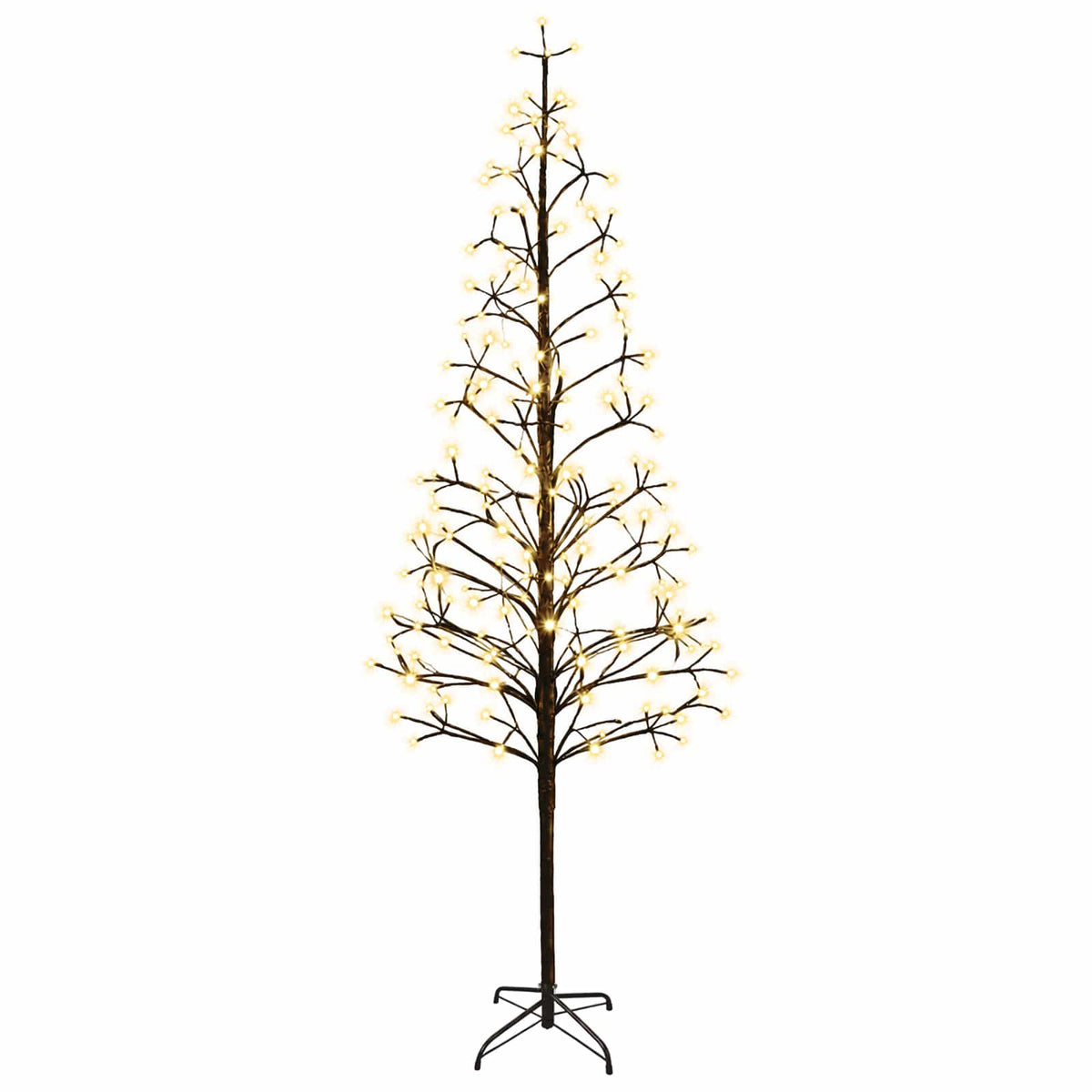 LED String Christmas Tree Black 47 x 210 cm Steel 228 LEDs
