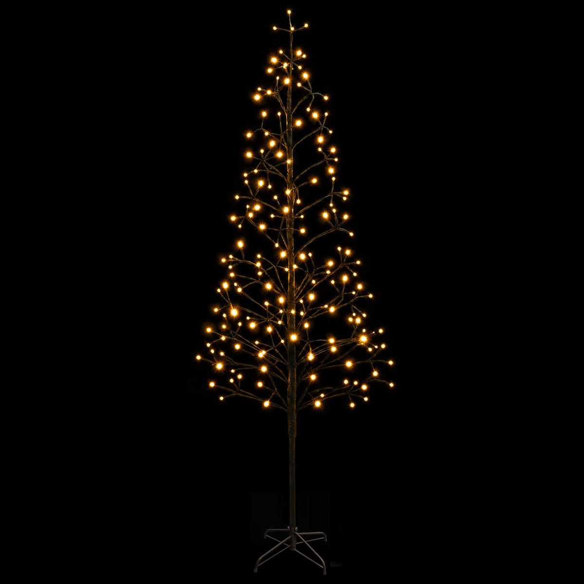 LED String Christmas Tree Black 47 x 210 cm Steel 228 LEDs