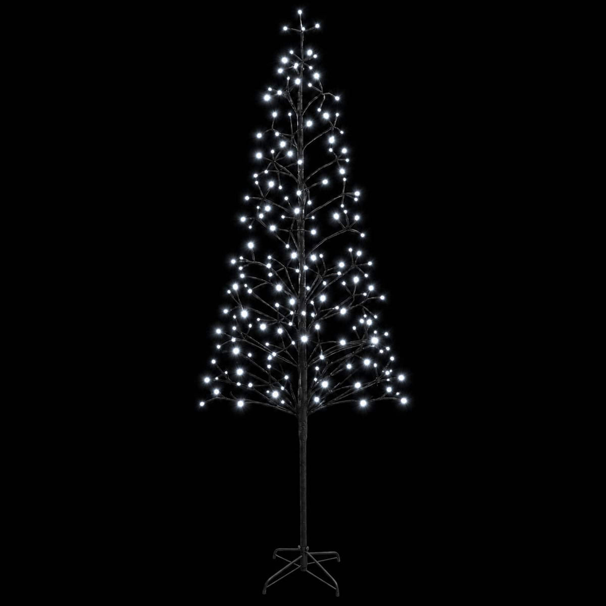 LED String Christmas Tree Black 47 x 240 cm Steel 268 LEDs