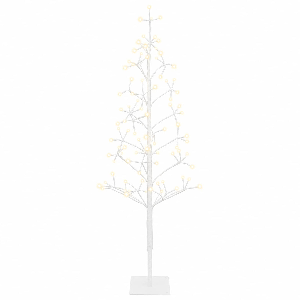LED String Christmas Tree White 18 x 18 x 120 cm Steel 140 LEDs