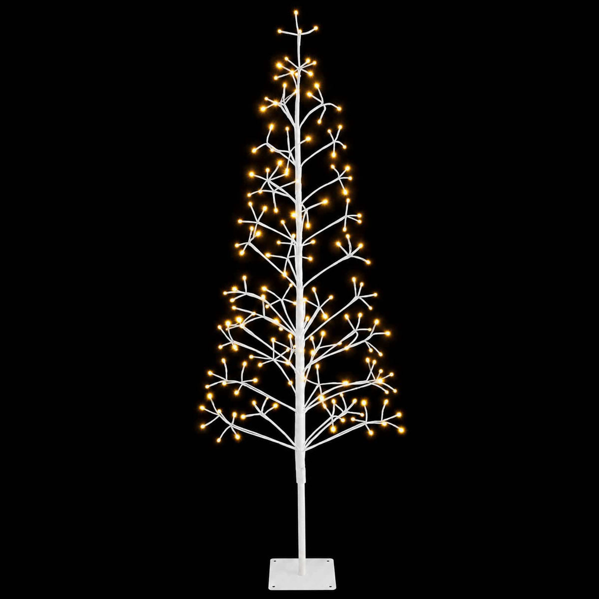 LED String Christmas Tree White 18 x 18 x 150 cm Steel 164 LEDs