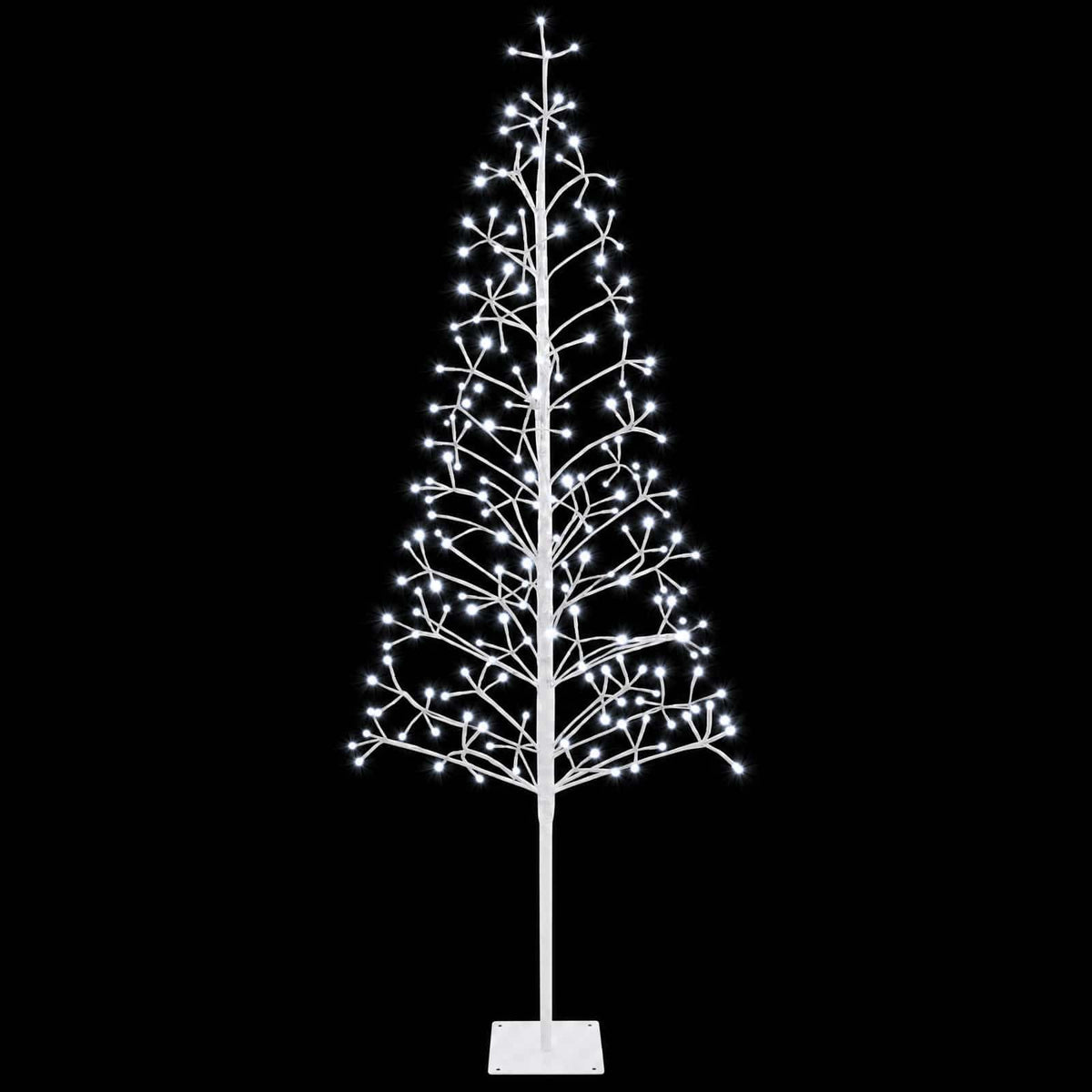 LED String Christmas Tree White 180 cm Steel 196 LEDs