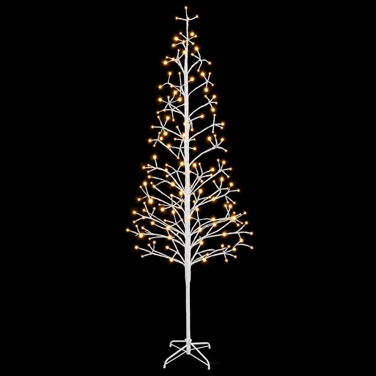 LED String Christmas Tree White 210 cm Steel 228 LEDs