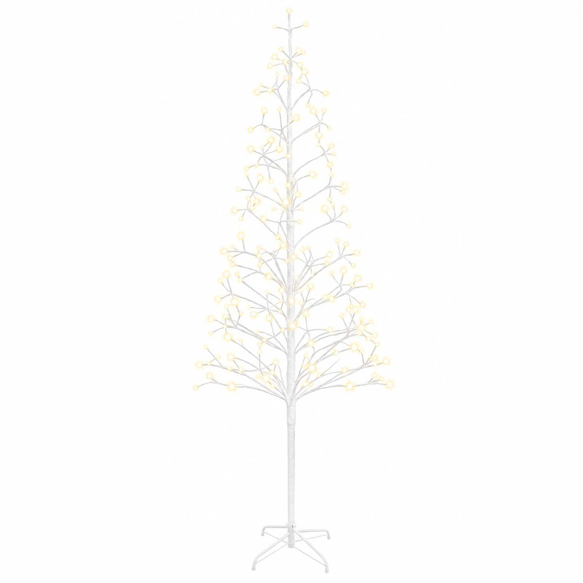 LED String Christmas Tree White 47 x 240 cm Steel 268 LEDs
