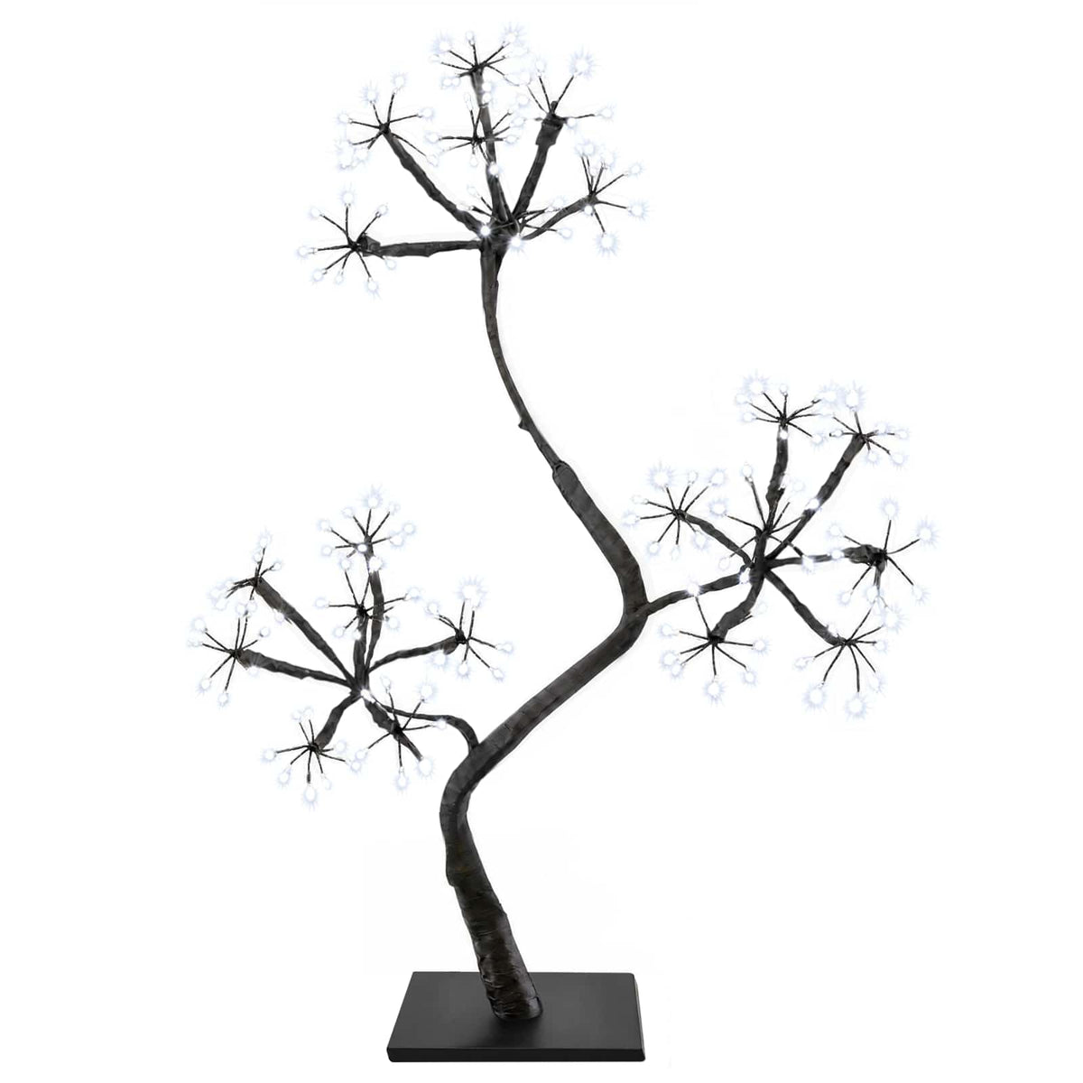 S-Shape LED Christmas Tree 2 pcs Black 18 x 18 x 45 cm Plastic