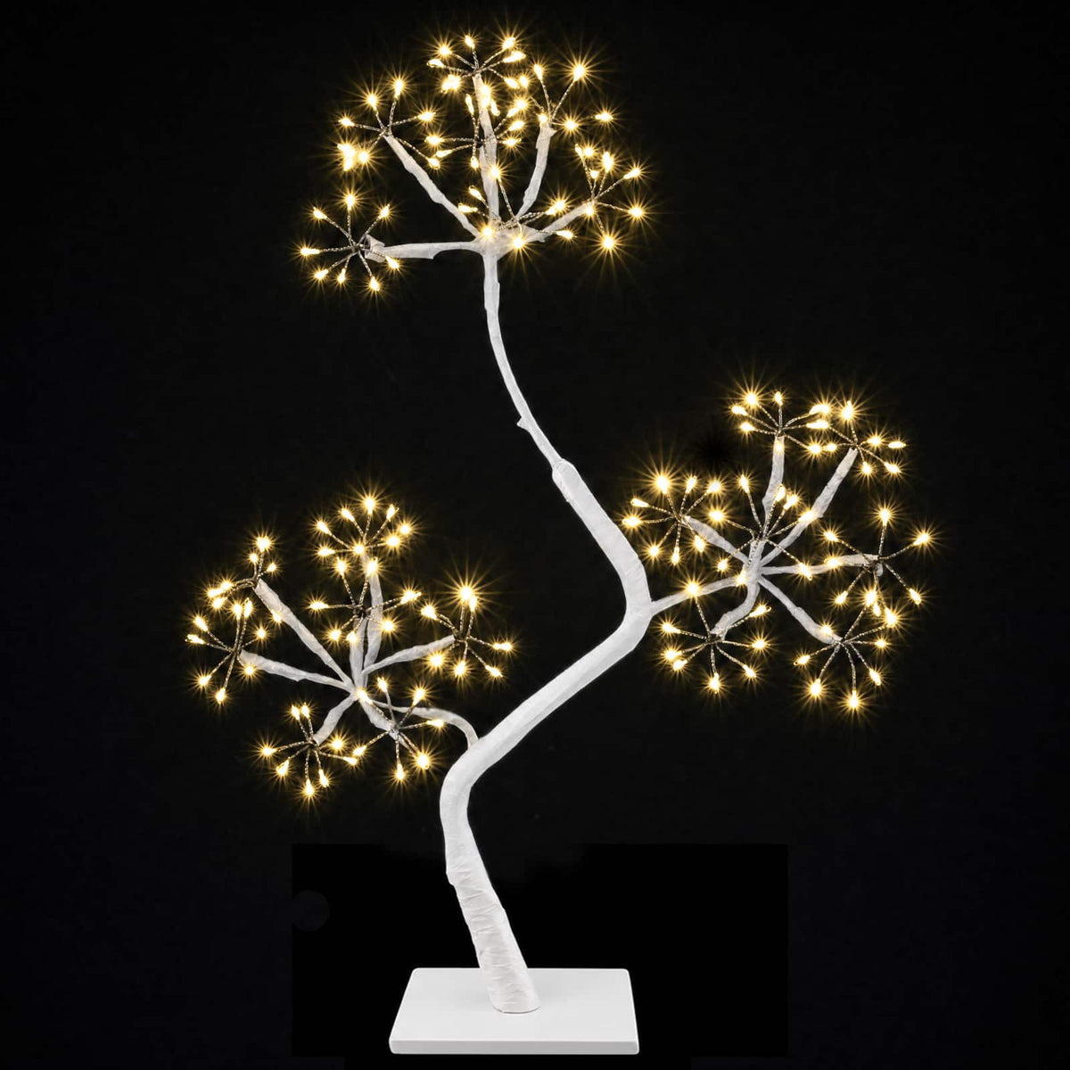 S-Shape LED Christmas Tree 2 pcs White 18 x 18 x 45 cm Steel