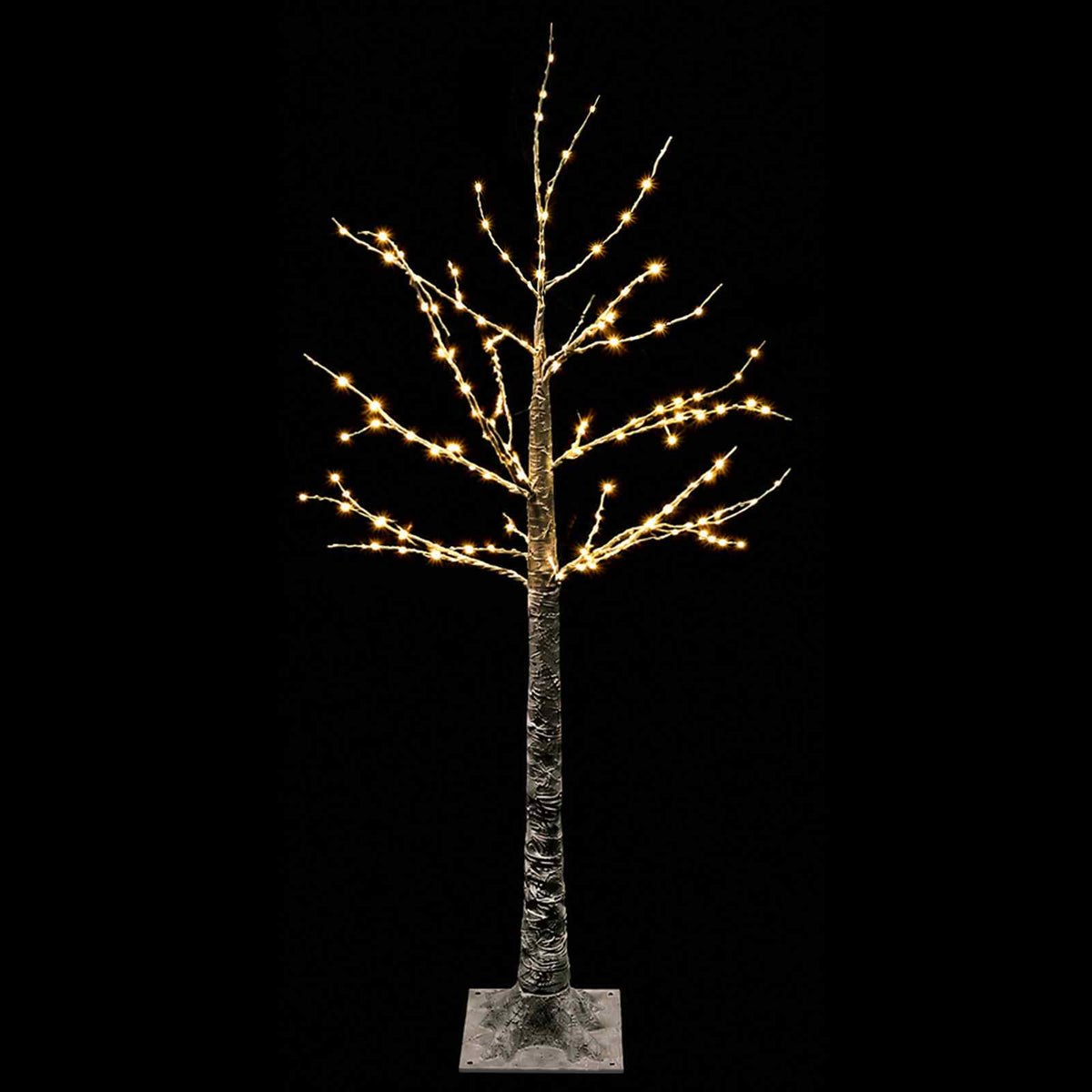 Snow-Covered LED Christmas Tree Brown 22 x 22 x 120 cm Plastic