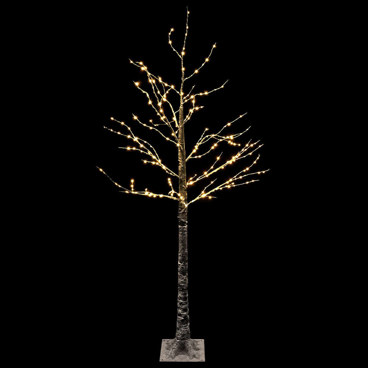 Snow-Covered LED Christmas Tree Brown 22 x 22 x 150 cm Plastic