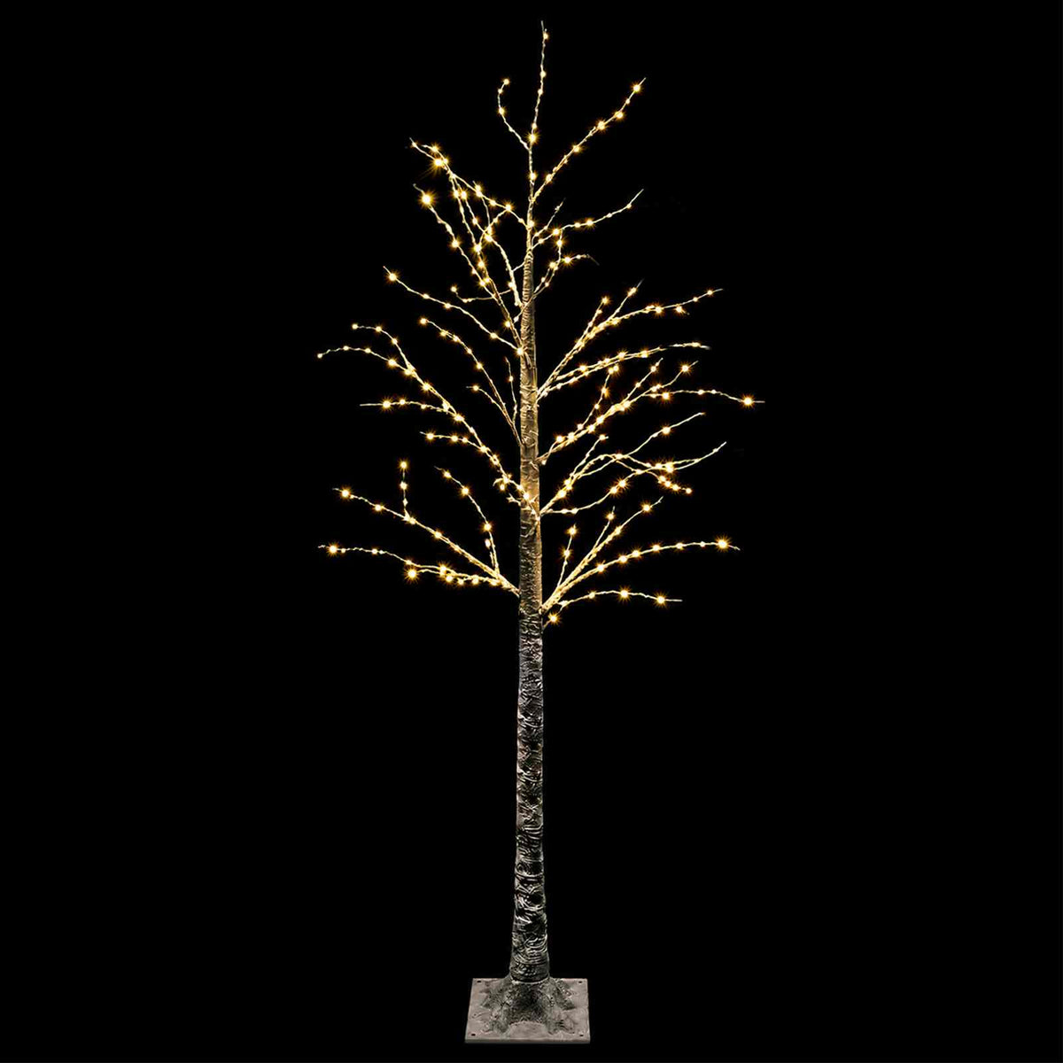 Snow-Covered LED Christmas Tree Brown 22 x 22 x 180 cm Plastic