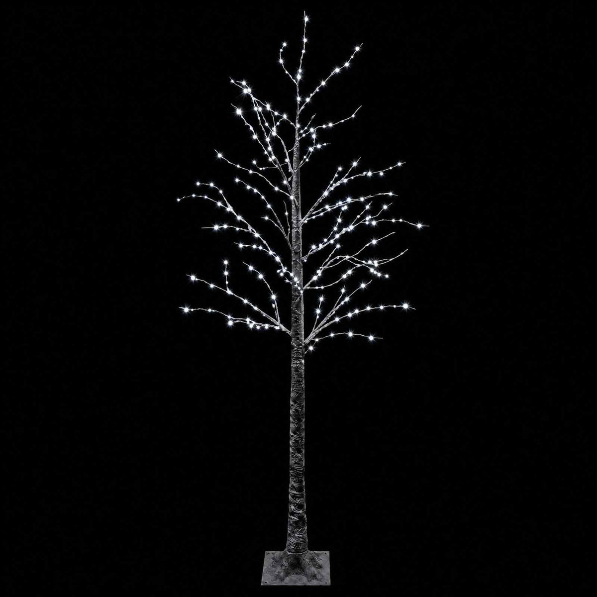 Snow-Covered LED Christmas Tree Brown 22 x 22 x 180 cm Plastic