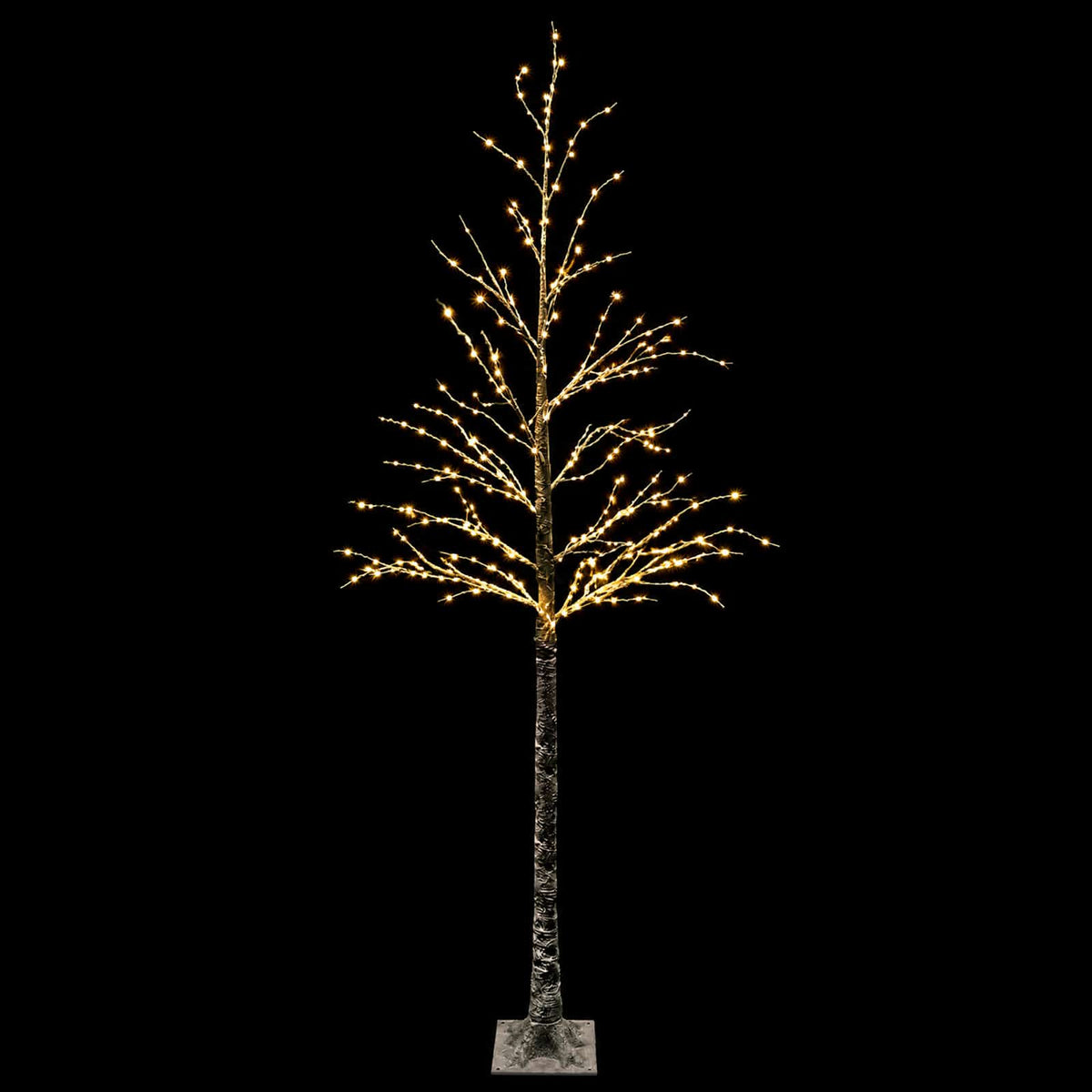 Snow-Covered LED Christmas Tree Brown 25 x 25 x 210 cm Plastic