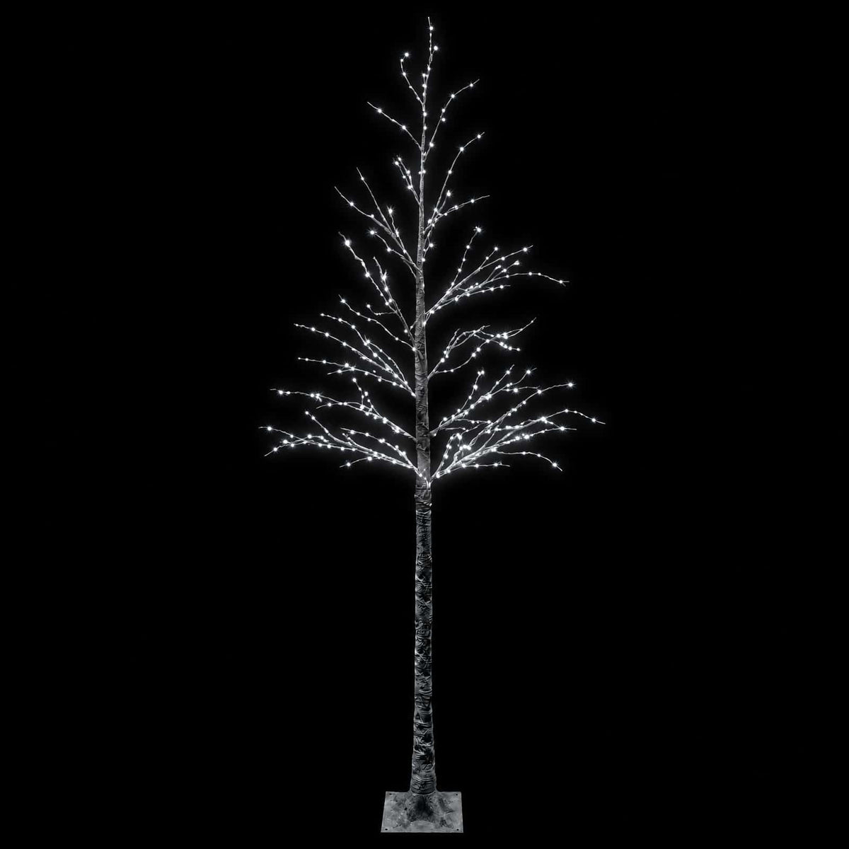 Snow-Covered LED Christmas Tree Brown 25 x 25 x 210 cm Plastic