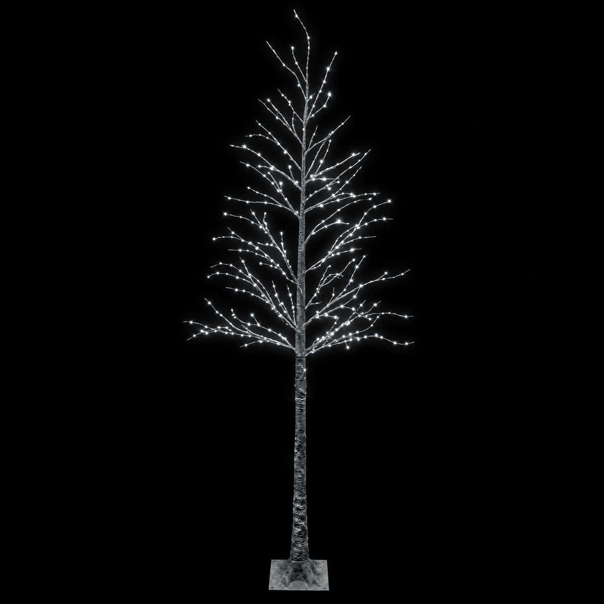 Snow-Covered LED Christmas Tree Brown 25 x 25 x 240 cm Plastic