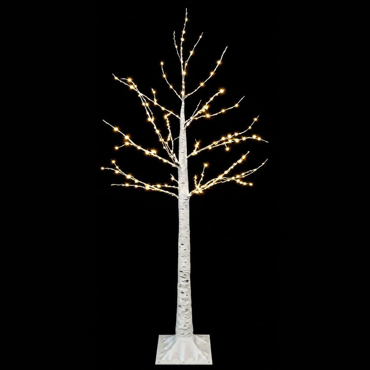 Birch Christmas Tree White 22 x 22 x 120 cm Plastic 174 LEDs