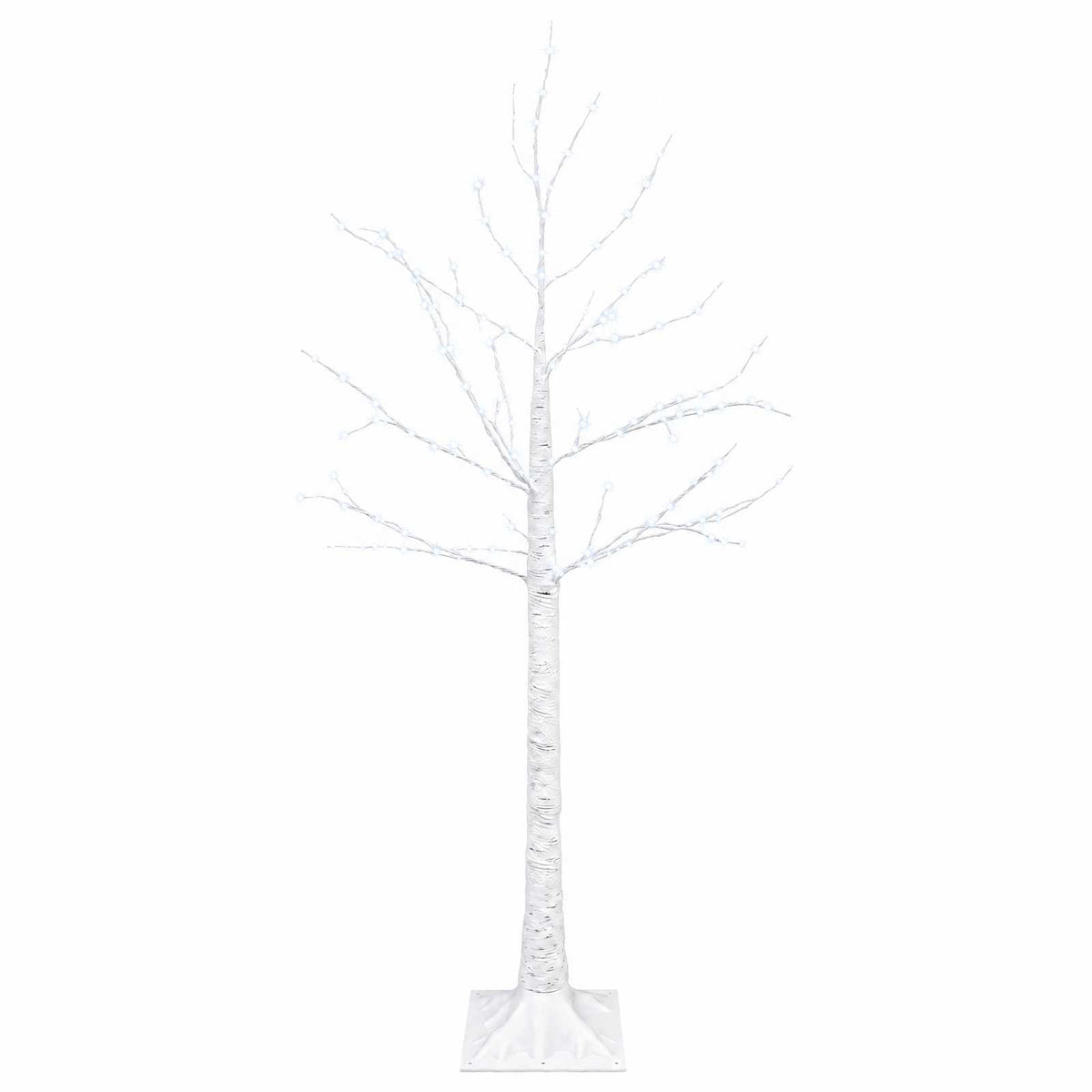 Birch Christmas Tree White 22 x 22 x 120 cm Plastic 174 LEDs