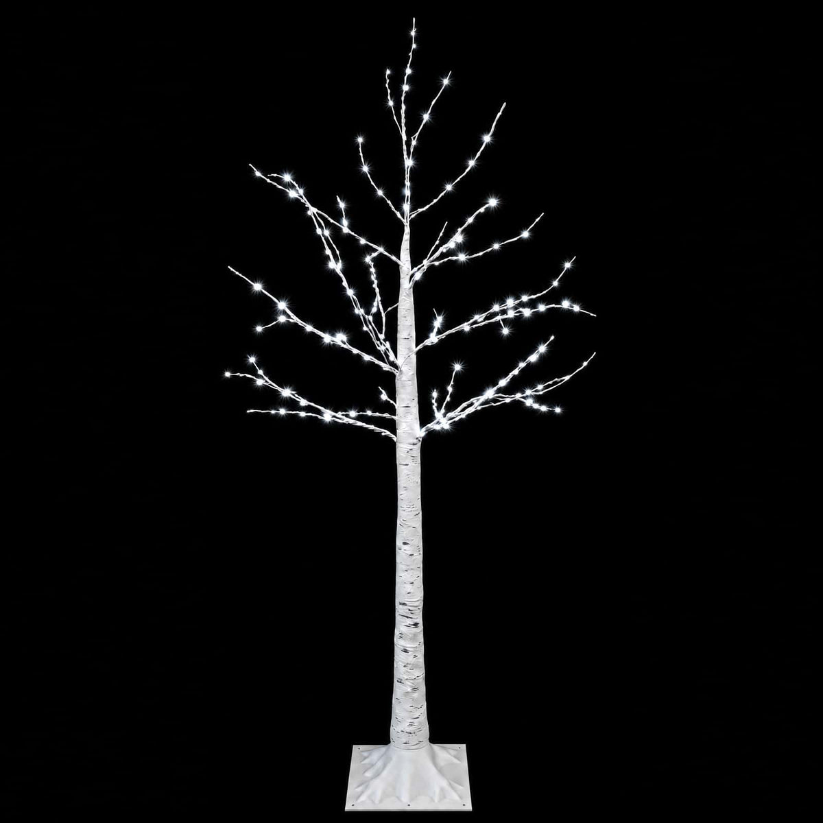 Birch Christmas Tree White 22 x 22 x 120 cm Plastic 174 LEDs