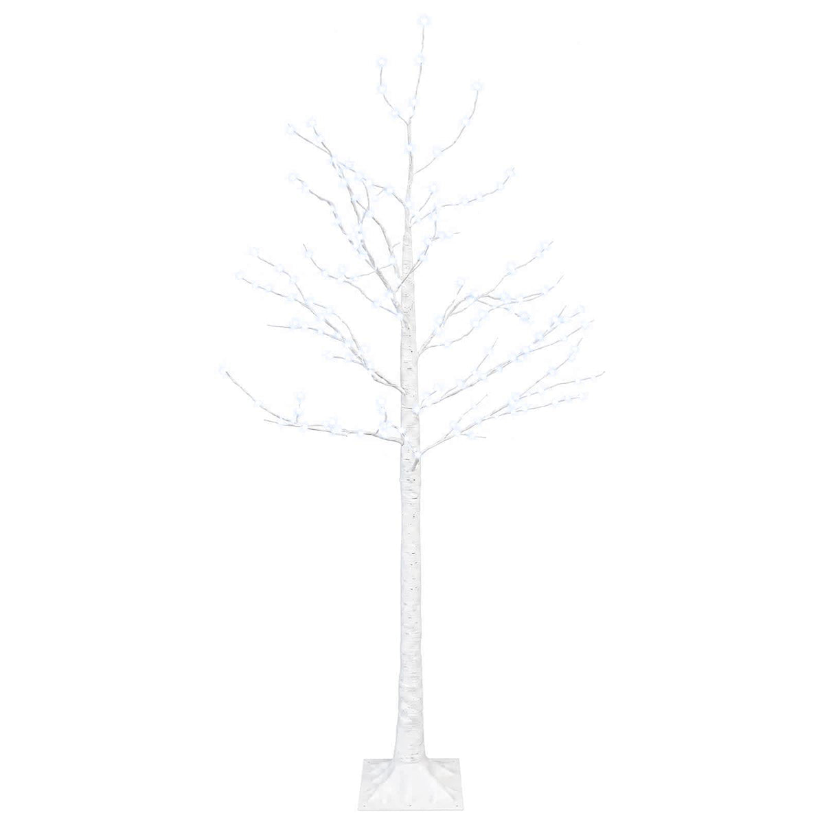 Birch Christmas Tree White 22 x 22 x 150 cm Plastic 232 LEDs