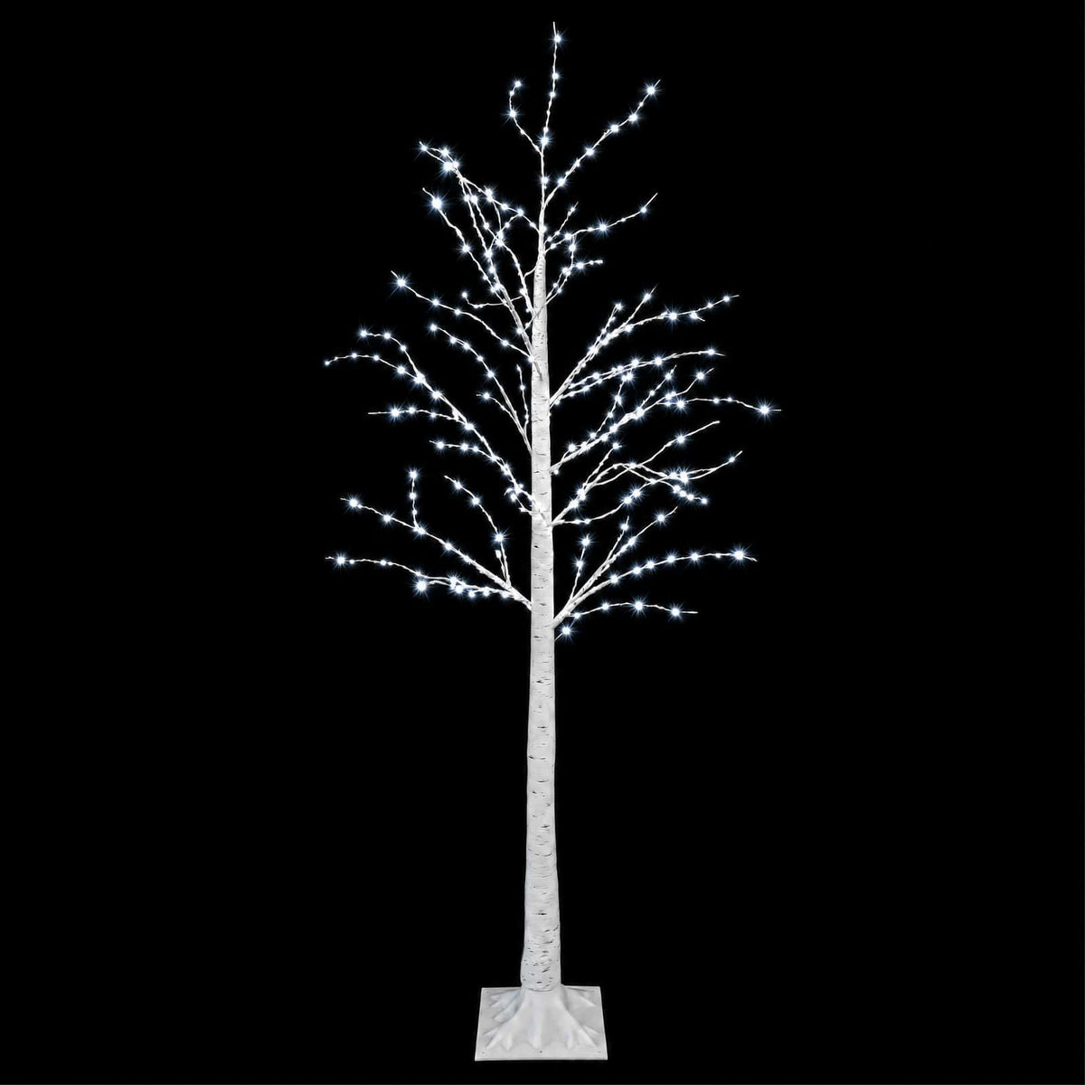 Birch Christmas Tree White 22 x 22 x 180 cm Plastic 319 LEDs