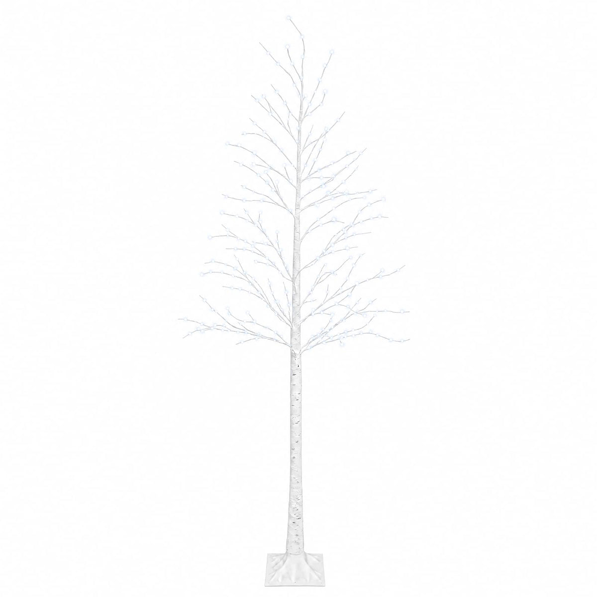 Birch Christmas Tree White 25 x 25 x 240 cm Plastic 493 LEDs