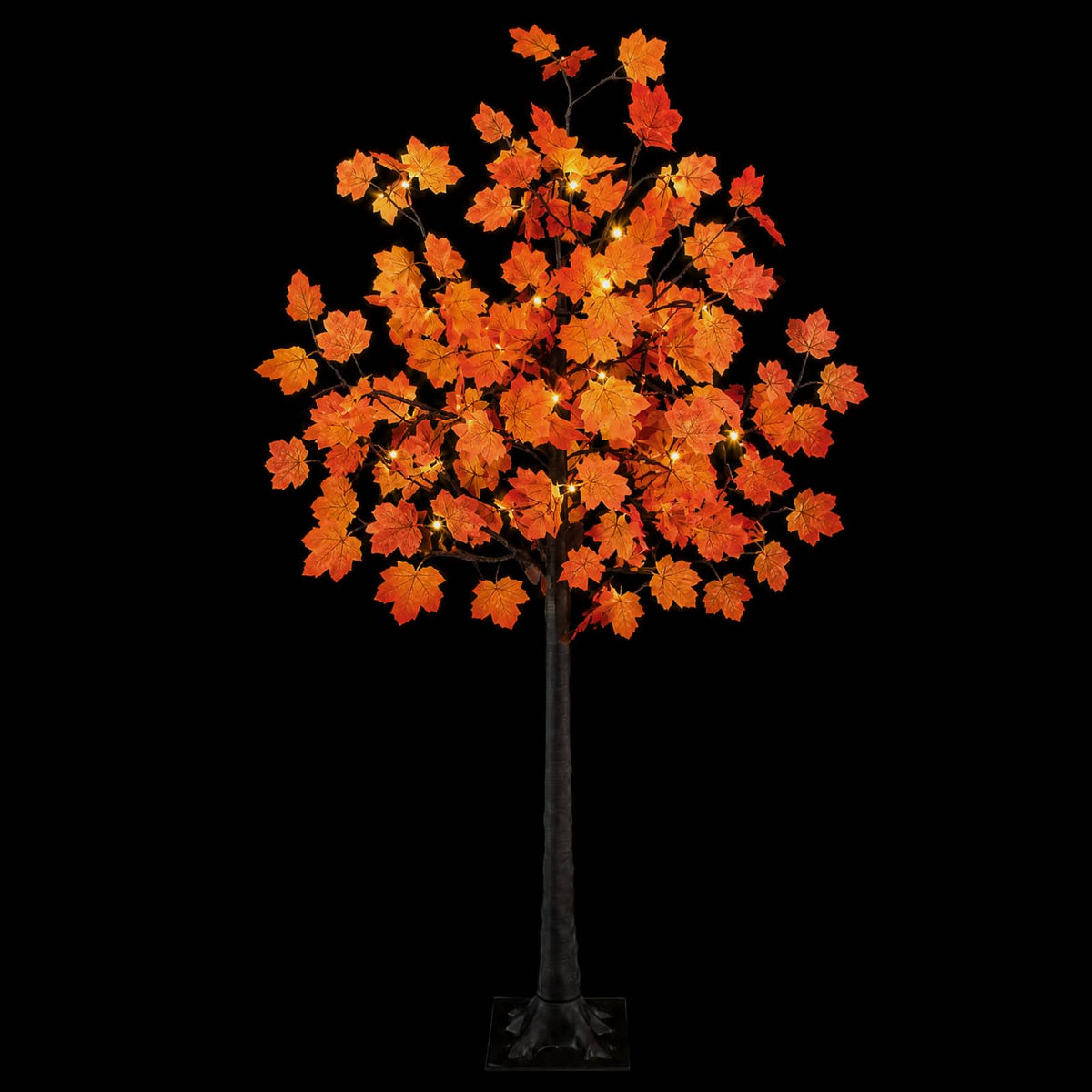 LED Maple Christmas Tree Brown 120 cm Plastic 48 LEDs