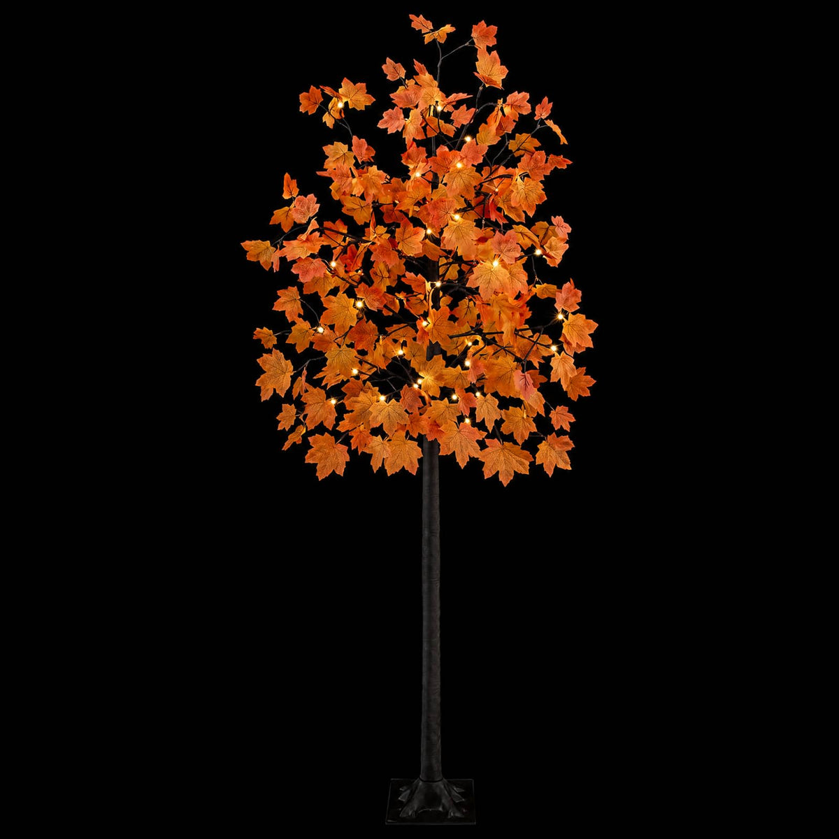 LED Maple Christmas Tree Brown 210 cm Plastic 144 LEDs