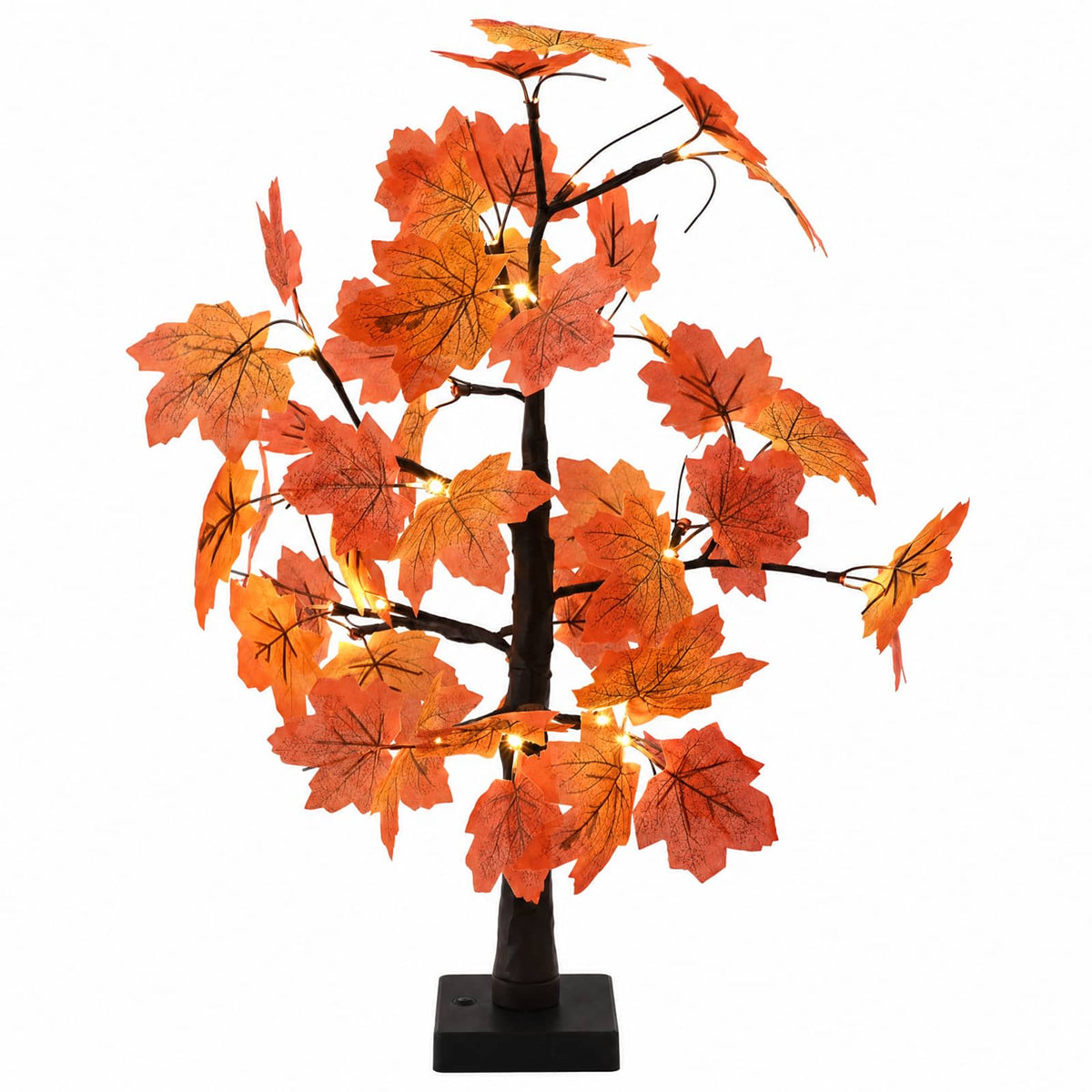 LED Maple Christmas Tree 2 pcs Brown 58 cm Plastic 48 LEDs