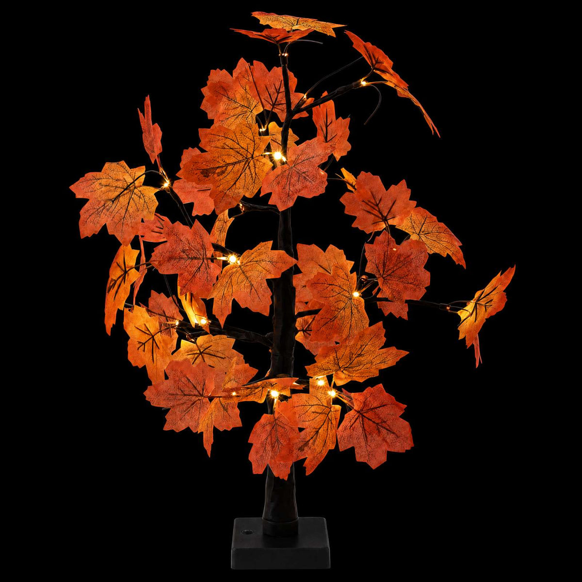 LED Maple Christmas Tree 2 pcs Brown 58 cm Plastic 48 LEDs