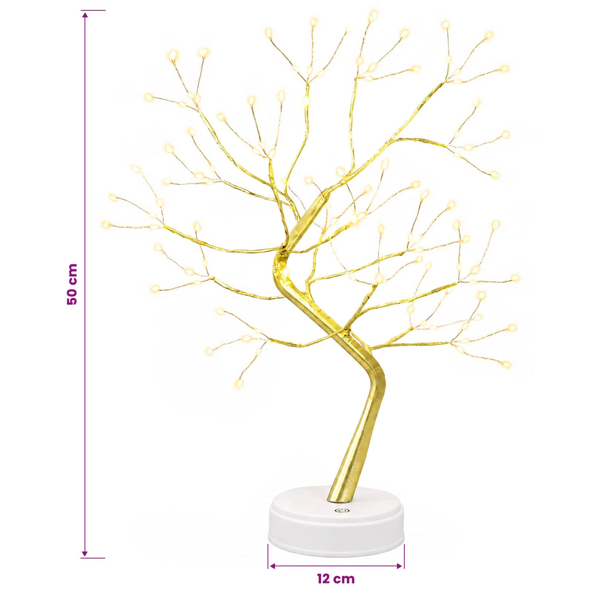 Mini Starburst Christmas Tree 2 pcs Gold 12 x 50 cm Steel