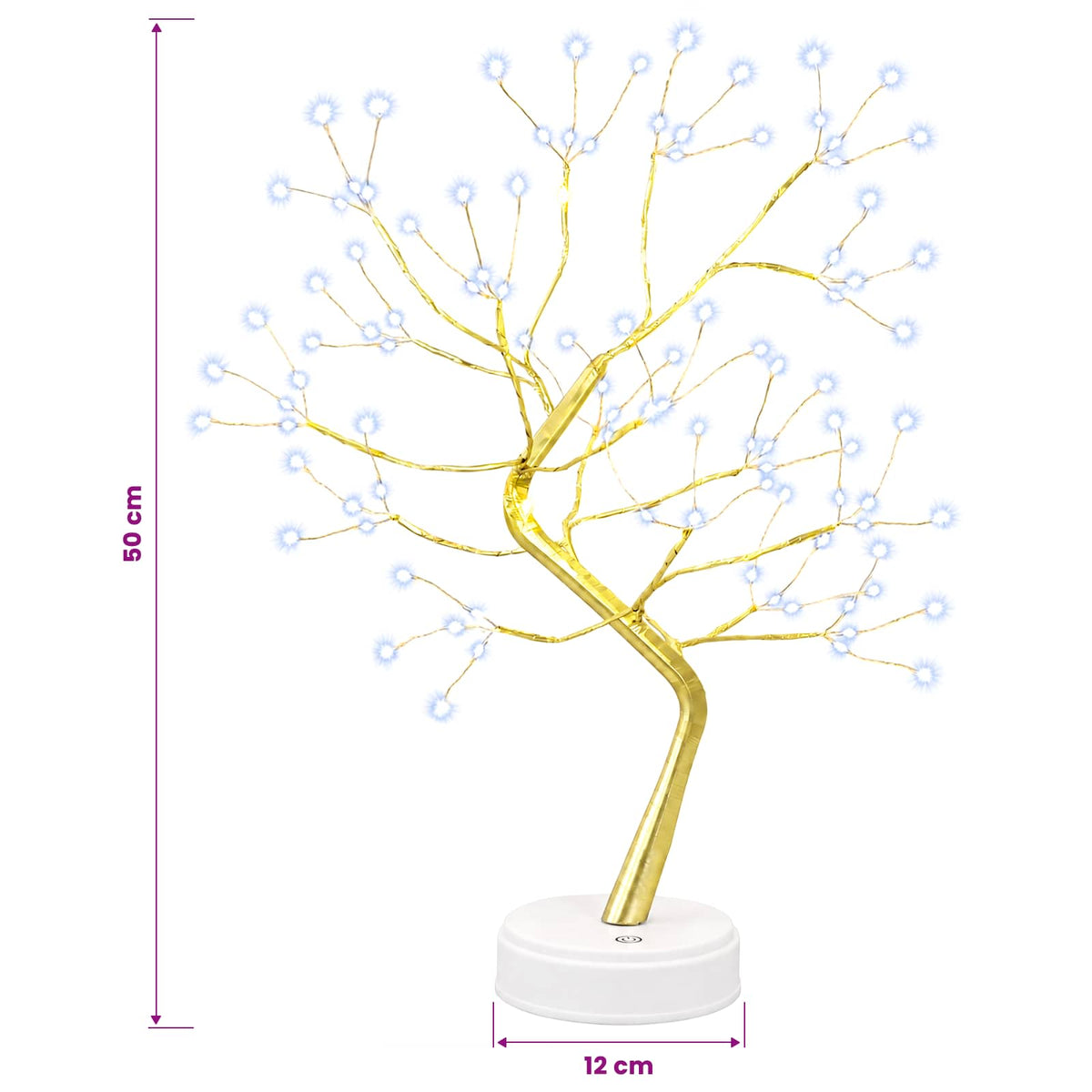 Mini Starburst Christmas Tree 2 pcs Gold 12 x 50 cm Steel