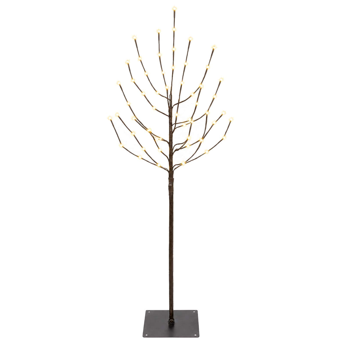 LED Christmas Tree Black 120 cm Steel 100 LEDs