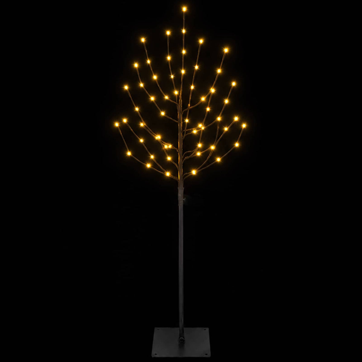LED Christmas Tree Black 120 cm Steel 100 LEDs