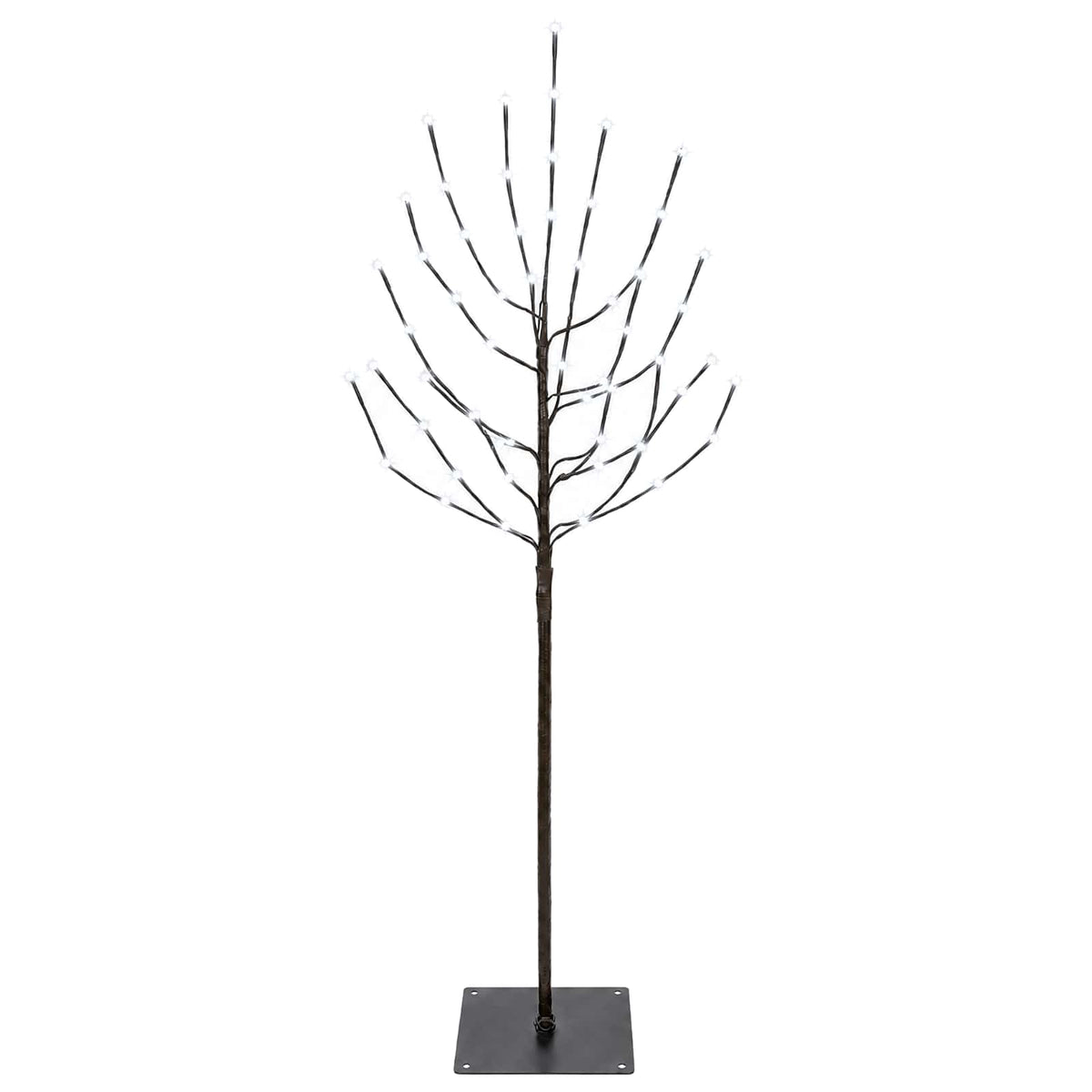 LED Christmas Tree Black 120 cm Steel 100 LEDs
