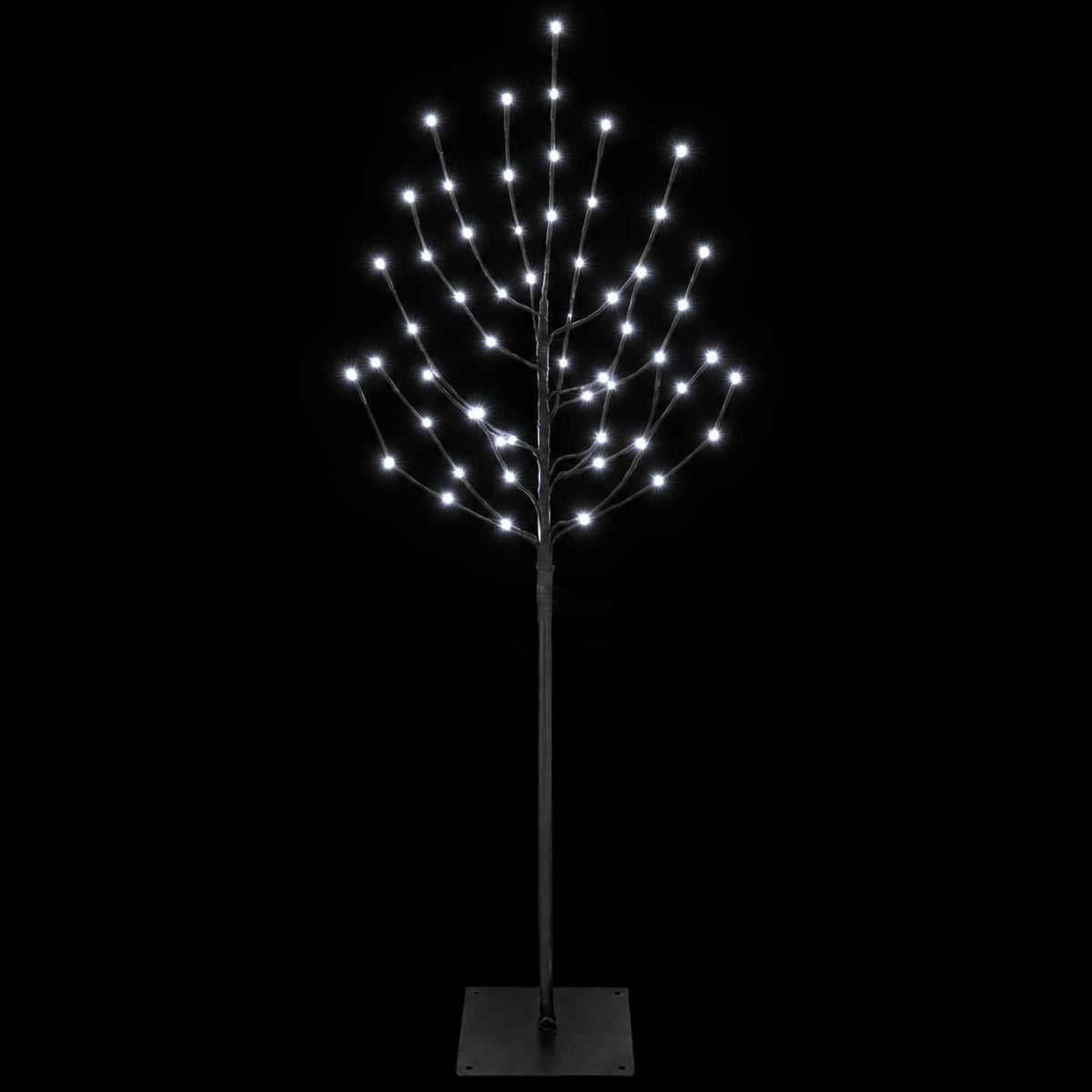 LED Christmas Tree Black 120 cm Steel 100 LEDs