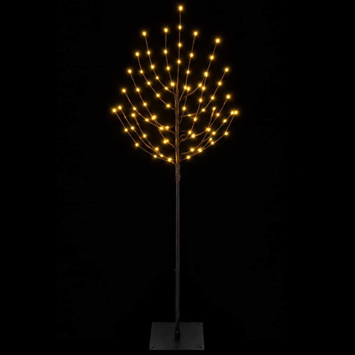 LED Christmas Tree Black 18 x 18 x 150 cm Steel 140 LEDs