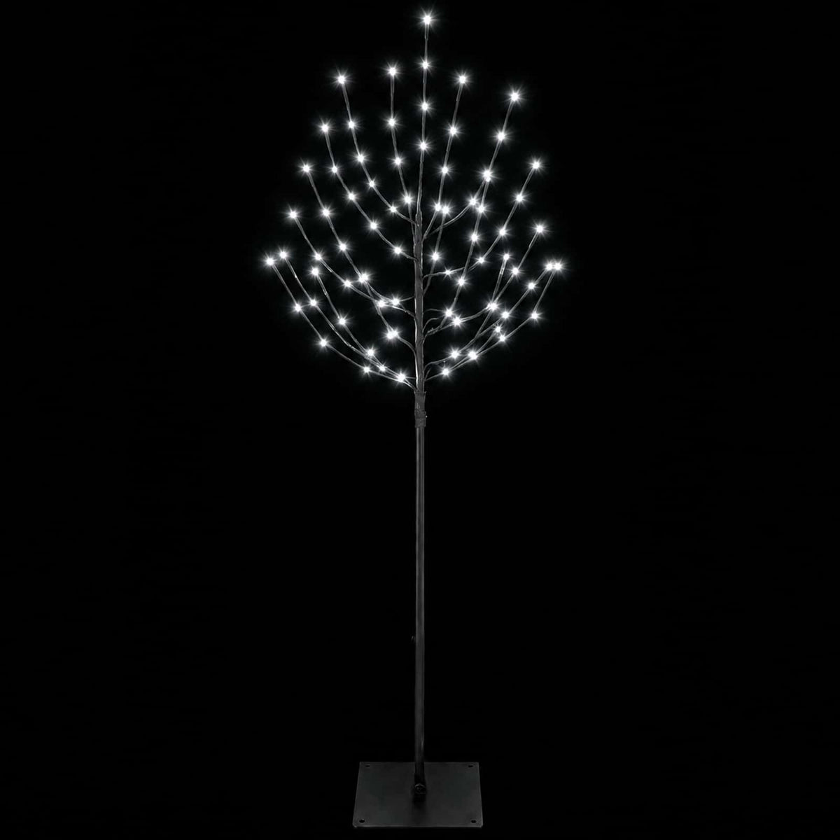LED Christmas Tree Black 150 cm Steel 140 LEDs