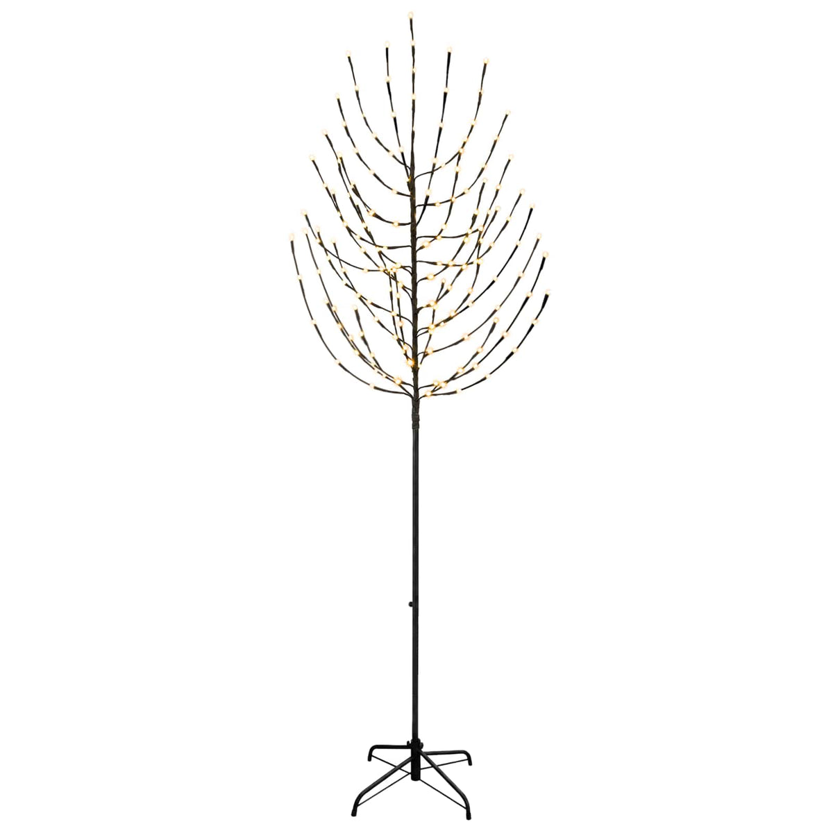 LED Christmas Tree Black 210 cm Steel 180 LEDs