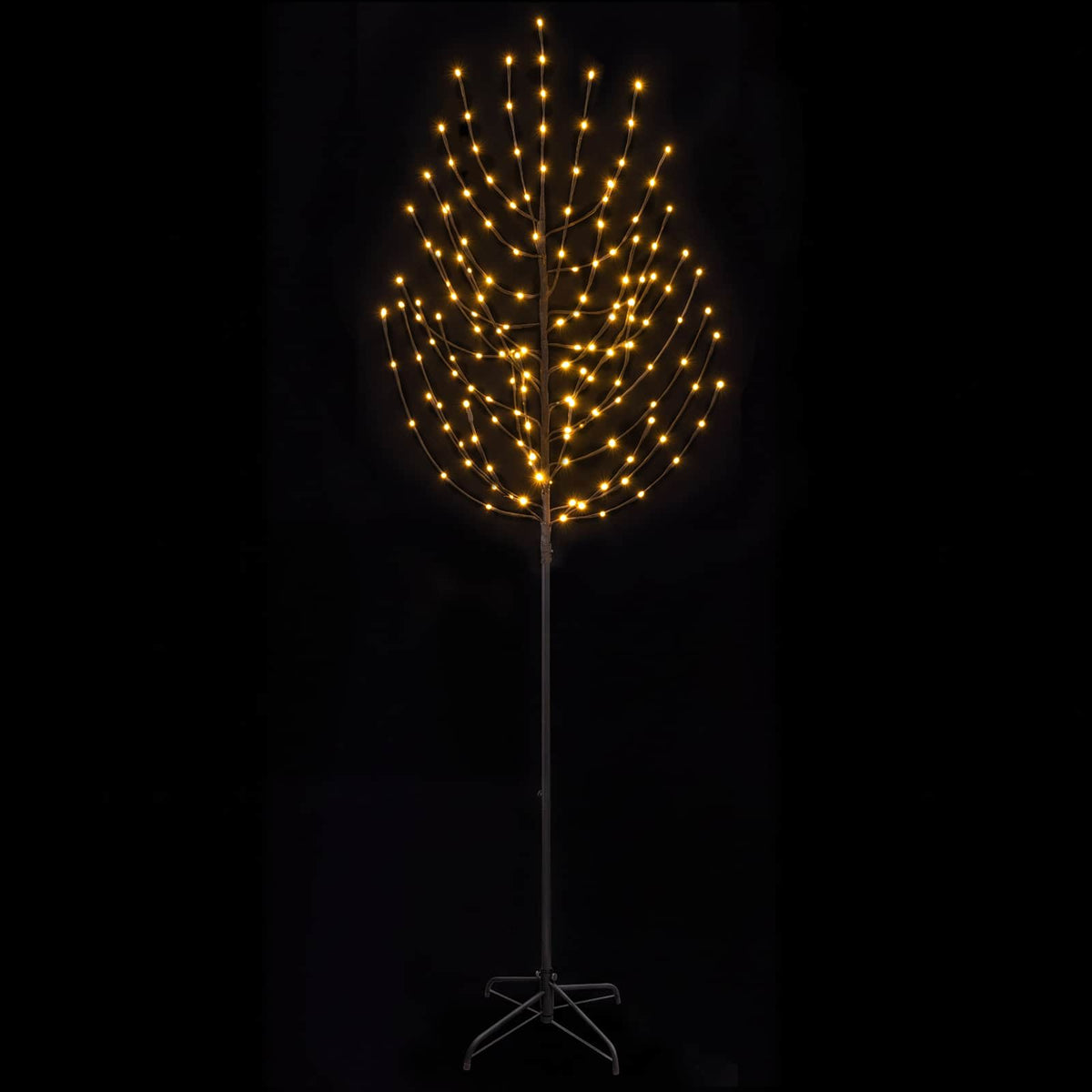 LED Christmas Tree Black 210 cm Steel 180 LEDs