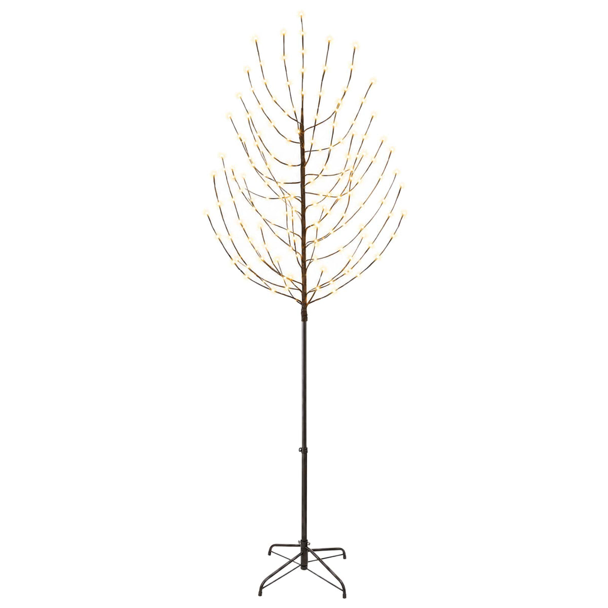 LED Christmas Tree Black 47 x 240 cm Steel 220 LEDs