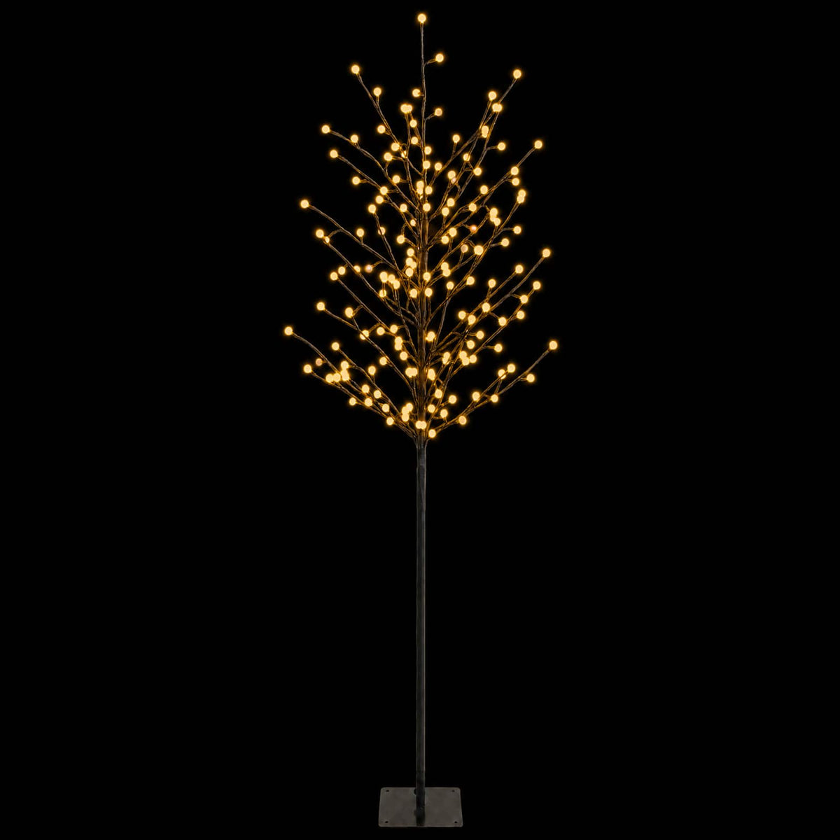 LED Ball Christmas Tree Black 180 cm Steel 220 LEDs