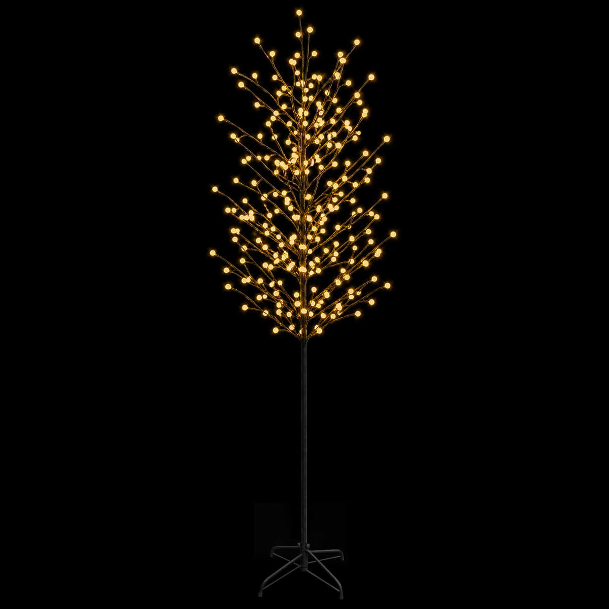 LED Ball Christmas Tree Black 240 cm Steel 280 LEDs