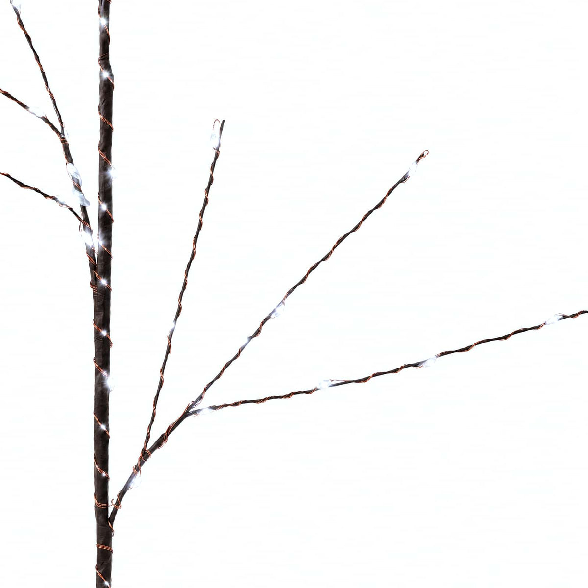 LED Copper Branch Christmas Decoration 3 pcs Brown 62 cm Steel