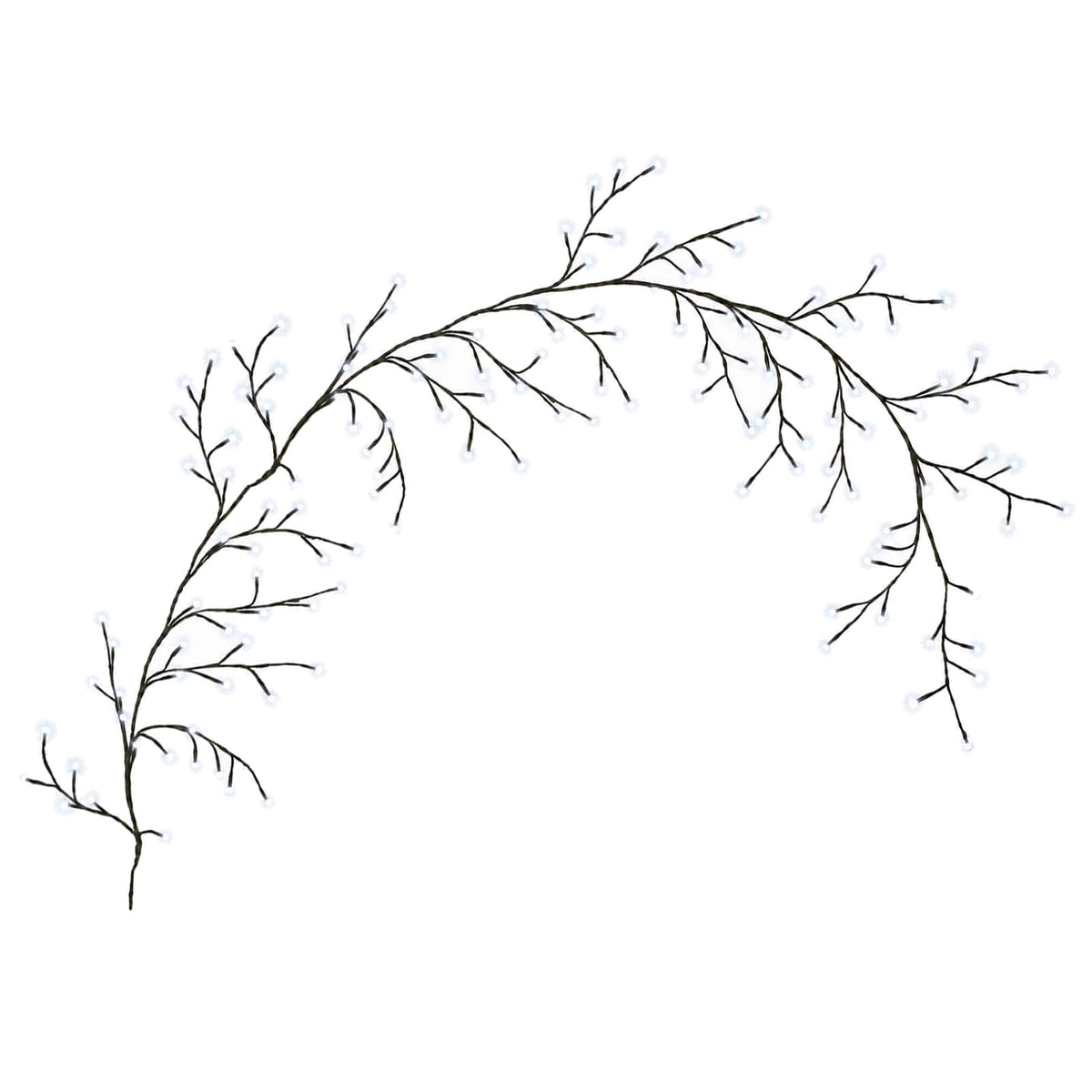 LED Willow Vine Christmas Decoration 2 pcs Black 270 cm Steel